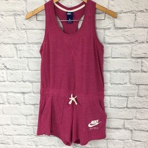 Nike racer back romper, pink S